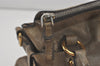Authentic MIU MIU Ribbon Leather 2Way Shoulder Hand Bag Purse Brown 8609I