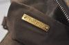 Authentic MIU MIU Ribbon Leather 2Way Shoulder Hand Bag Purse Brown 8609I