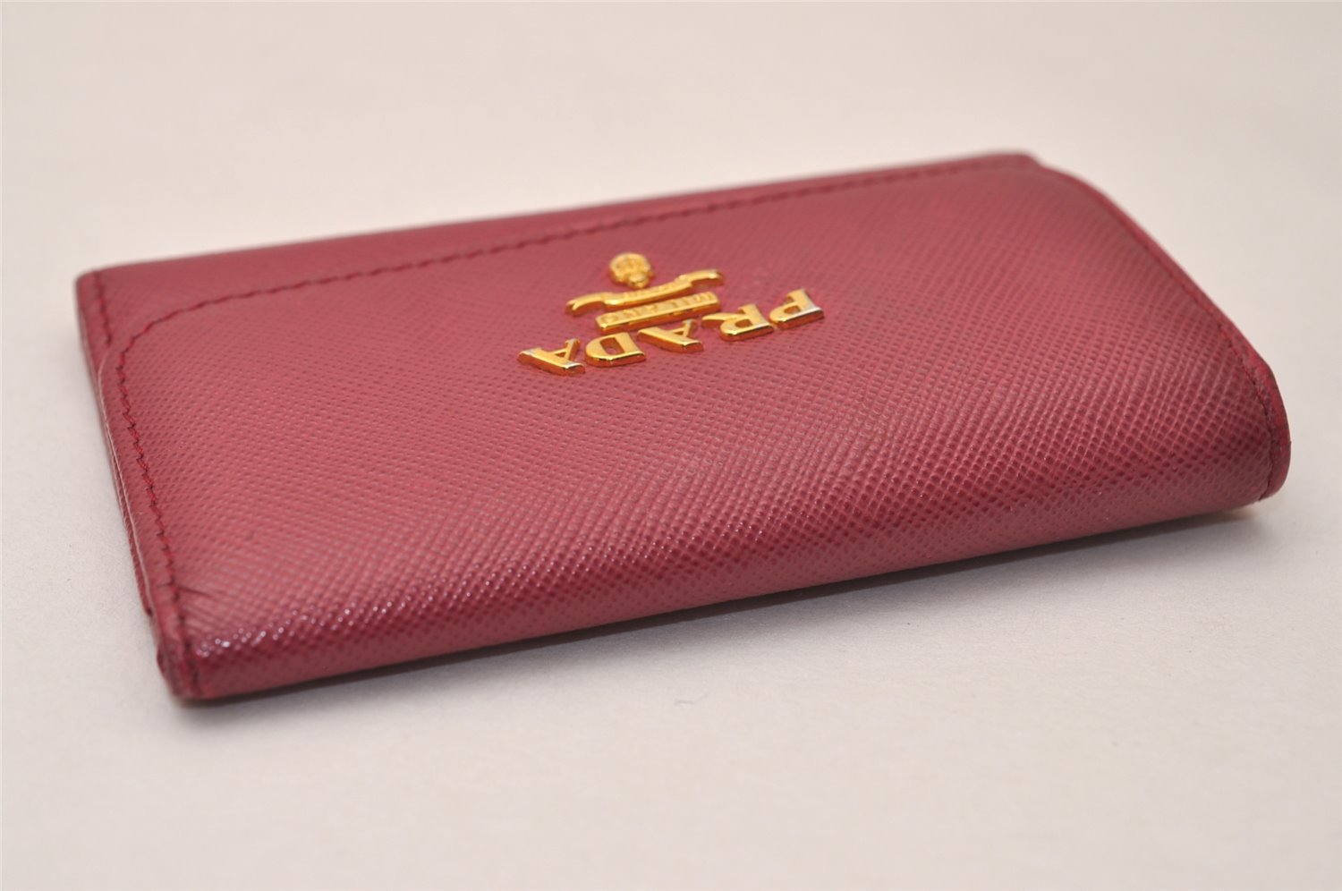 Authentic PRADA Vintage Saffiano Leather 6 Six Hooks Key Case Purse Pink 8609J