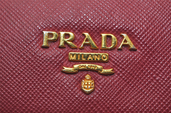 Authentic PRADA Vintage Saffiano Leather 6 Six Hooks Key Case Purse Pink 8609J