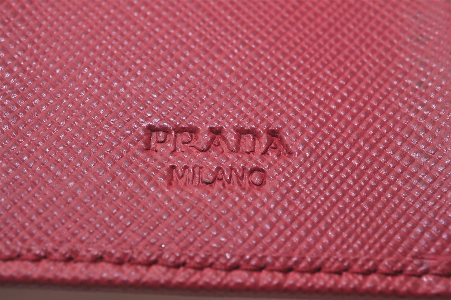 Authentic PRADA Vintage Saffiano Leather 6 Six Hooks Key Case Purse Pink 8609J