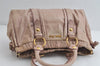 Authentic MIU MIU Vintage Leather 2Way Shoulder Hand Tote Bag Purse Pink 8610I