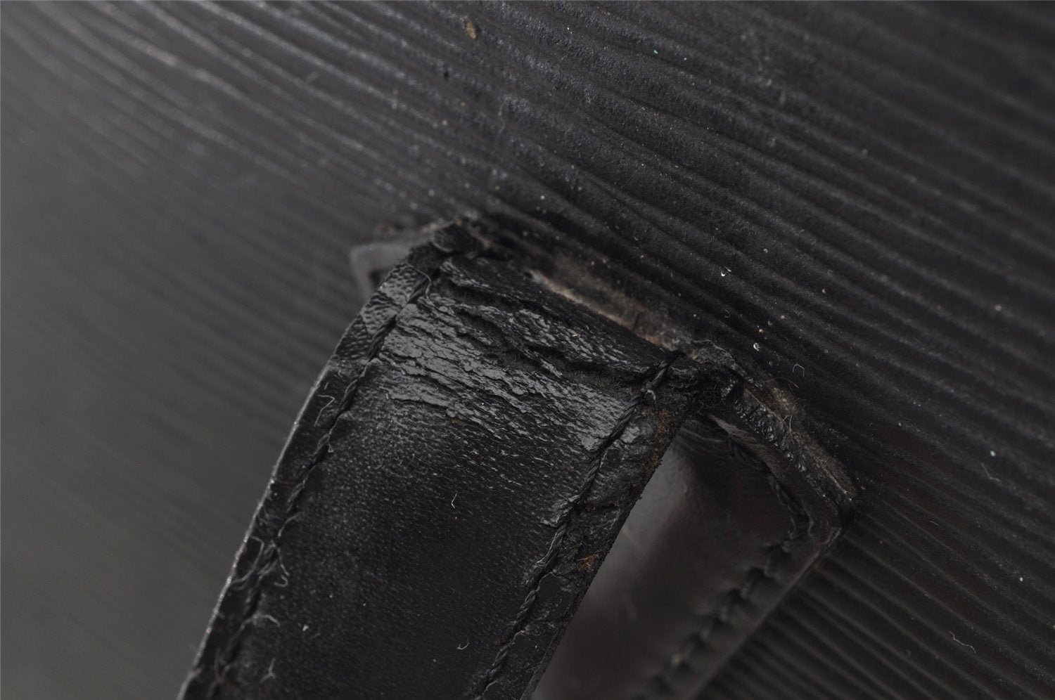 Auth Louis Vuitton Epi Saint Jacques Shopping Shoulder Bag Black M52262 LV 8611I