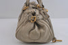 Authentic Chloe Paddington Vintage Leather Shoulder Hand Bag Purse Beige 8612I