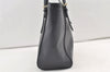 Authentic COACH Vintage Shoulder Tote Bag Leather Navy Blue 8613J