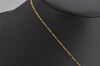 Authentic NINA RICCI Vintage Gold Tone Rhinestone Chain Pendant Necklace  8615J