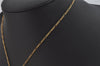 Authentic NINA RICCI Vintage Gold Tone Rhinestone Chain Pendant Necklace  8615J