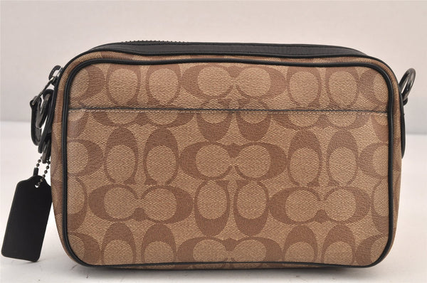 Authentic COACH Signature Clutch Hand Bag Purse PVC Leather F50715 Brown 8615M