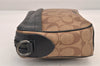 Authentic COACH Signature Clutch Hand Bag Purse PVC Leather F50715 Brown 8615M
