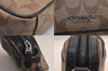 Authentic COACH Signature Clutch Hand Bag Purse PVC Leather F50715 Brown 8615M