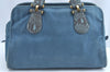 Authentic GUCCI Vintage Tote Hand Boston Bag Leather 323657 Blue 8616H