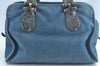 Authentic GUCCI Vintage Tote Hand Boston Bag Leather 323657 Blue 8616H