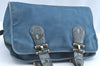 Authentic GUCCI Vintage Tote Hand Boston Bag Leather 323657 Blue 8616H