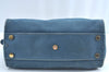 Authentic GUCCI Vintage Tote Hand Boston Bag Leather 323657 Blue 8616H