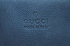 Authentic GUCCI Vintage Tote Hand Boston Bag Leather 323657 Blue 8616H