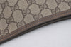 Authentic GUCCI Web Sherry Line Shoulder Tote Bag GG PVC Leather Brown 8616I