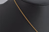 Authentic NINA RICCI Gold Tone Rhinestone Heart Chain Pendant Necklace  8616J