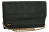 Authentic GUCCI Vintage Chain Shoulder Bag Purse Suede Green 8617I