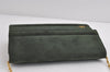 Authentic GUCCI Vintage Chain Shoulder Bag Purse Suede Green 8617I