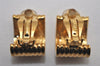 Authentic NINA RICCI Vintage Clip-on Earrings Gold Tone 8617J