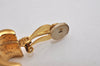 Authentic NINA RICCI Vintage Clip-on Earrings Gold Tone 8617J