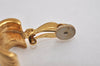 Authentic NINA RICCI Vintage Clip-on Earrings Gold Tone 8617J