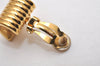 Authentic NINA RICCI Vintage Clip-on Earrings Gold Tone 8617J