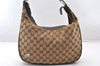 Auth GUCCI Web Sherry Line Shoulder Bag GG Canvas Leather 145757 Brown 8618I