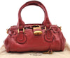 Authentic Chloe Paddington Vintage Leather Shoulder Hand Bag Purse Red 8619I