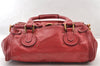 Authentic Chloe Paddington Vintage Leather Shoulder Hand Bag Purse Red 8619I