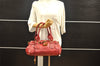 Authentic Chloe Paddington Vintage Leather Shoulder Hand Bag Purse Red 8619I