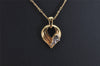 Authentic NINA RICCI Vintage Gold Tone Leaf Shaped Chain Pendant Necklace  8619J