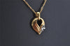 Authentic NINA RICCI Vintage Gold Tone Leaf Shaped Chain Pendant Necklace  8619J