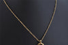 Authentic NINA RICCI Vintage Gold Tone Leaf Shaped Chain Pendant Necklace  8619J