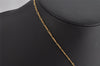 Authentic NINA RICCI Vintage Gold Tone Leaf Shaped Chain Pendant Necklace  8619J