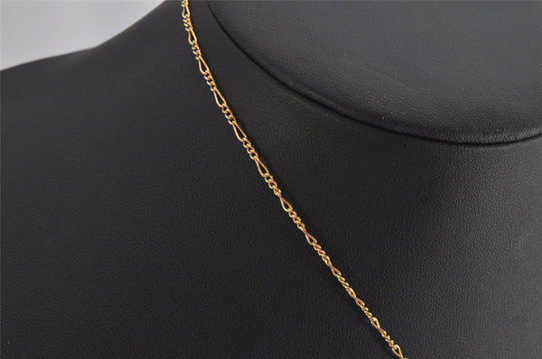 Authentic NINA RICCI Vintage Gold Tone Leaf Shaped Chain Pendant Necklace  8619J