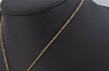 Authentic NINA RICCI Vintage Gold Tone Leaf Shaped Chain Pendant Necklace  8619J