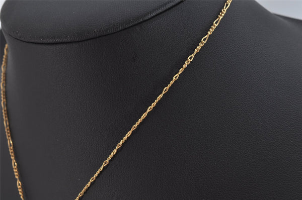 Authentic NINA RICCI Vintage Gold Tone Leaf Shaped Chain Pendant Necklace  8619J