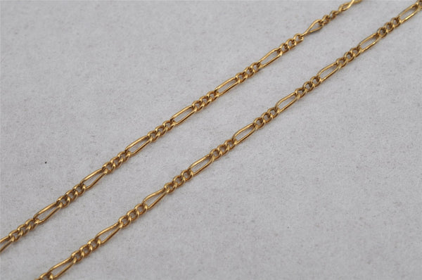 Authentic NINA RICCI Vintage Gold Tone Leaf Shaped Chain Pendant Necklace  8619J