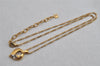 Authentic NINA RICCI Vintage Gold Tone Leaf Shaped Chain Pendant Necklace  8619J