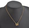 Authentic NINA RICCI Gold Tone Ribbon Shaped Chain Pendant Necklace Junk 8620J