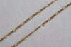 Authentic NINA RICCI Gold Tone Ribbon Shaped Chain Pendant Necklace Junk 8620J