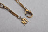 Authentic NINA RICCI Gold Tone Ribbon Shaped Chain Pendant Necklace Junk 8620J