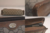Authentic GUCCI GG Plus Clutch Hand Bag Purse PVC Leather Brown Junk 8620M