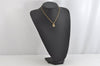 Authentic NINA RICCI Vintage Gold Tone Rhinestone Chain Pendant Necklace 8621J