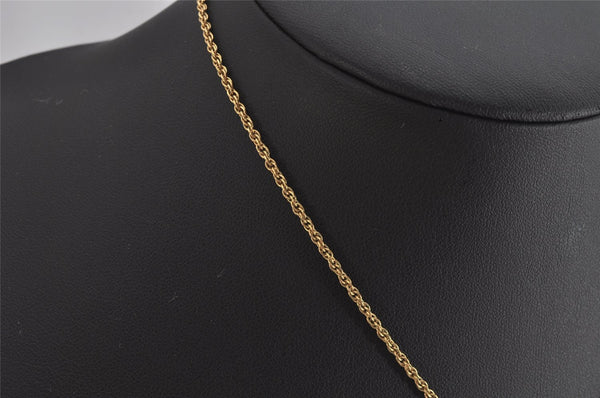 Authentic NINA RICCI Vintage Gold Tone Rhinestone Chain Pendant Necklace 8621J