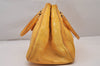 Authentic PRADA Vintage Enamel 2Way Shoulder Hand Bag Yellow 8622I