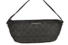 Authentic GUCCI Hand Bag Pouch Purse GG Canvas Leather 07198 Black 8623I