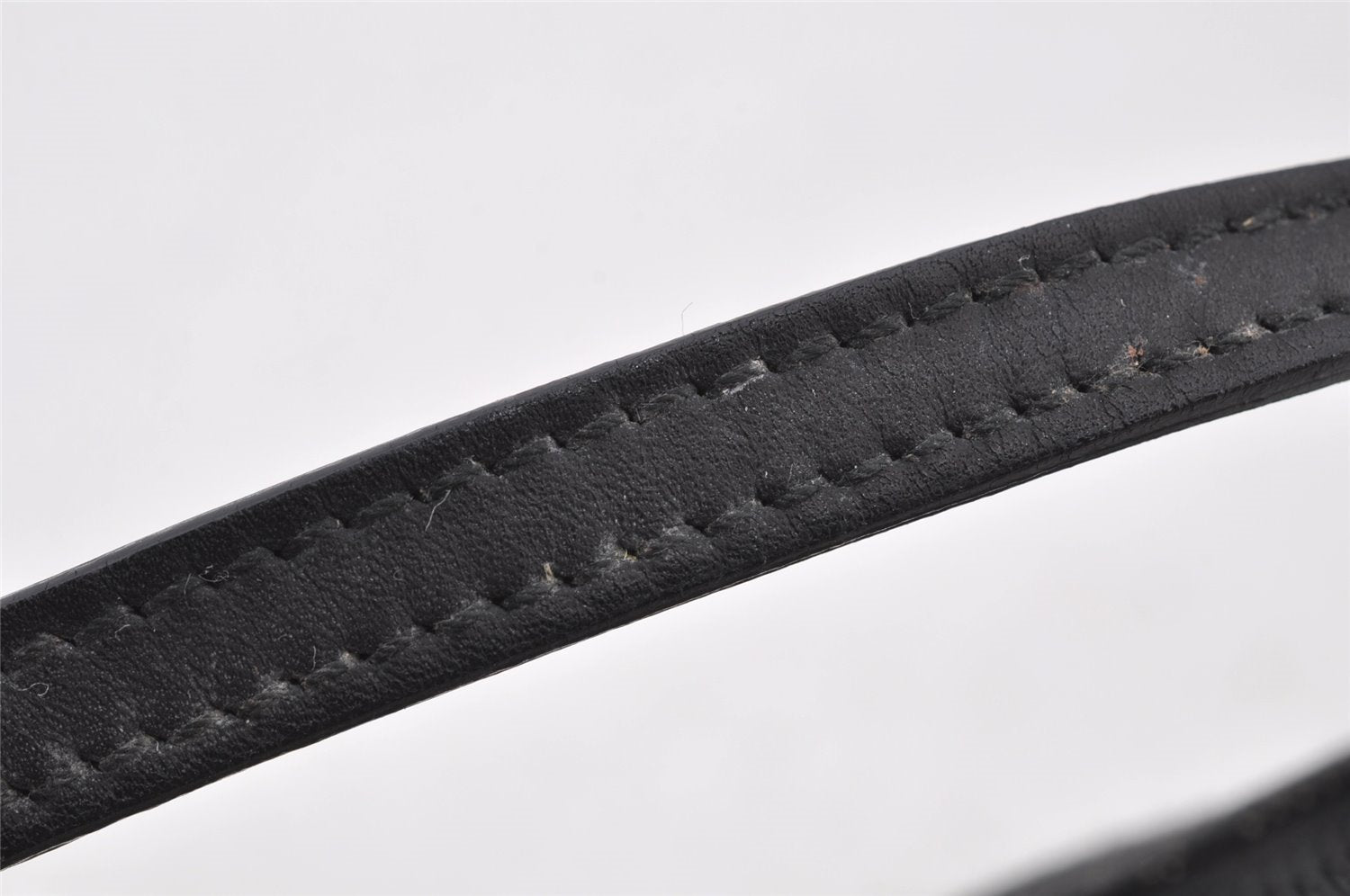 Authentic GUCCI Hand Bag Pouch Purse GG Canvas Leather 07198 Black 8623I