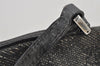 Authentic GUCCI Hand Bag Pouch Purse GG Canvas Leather 07198 Black 8623I